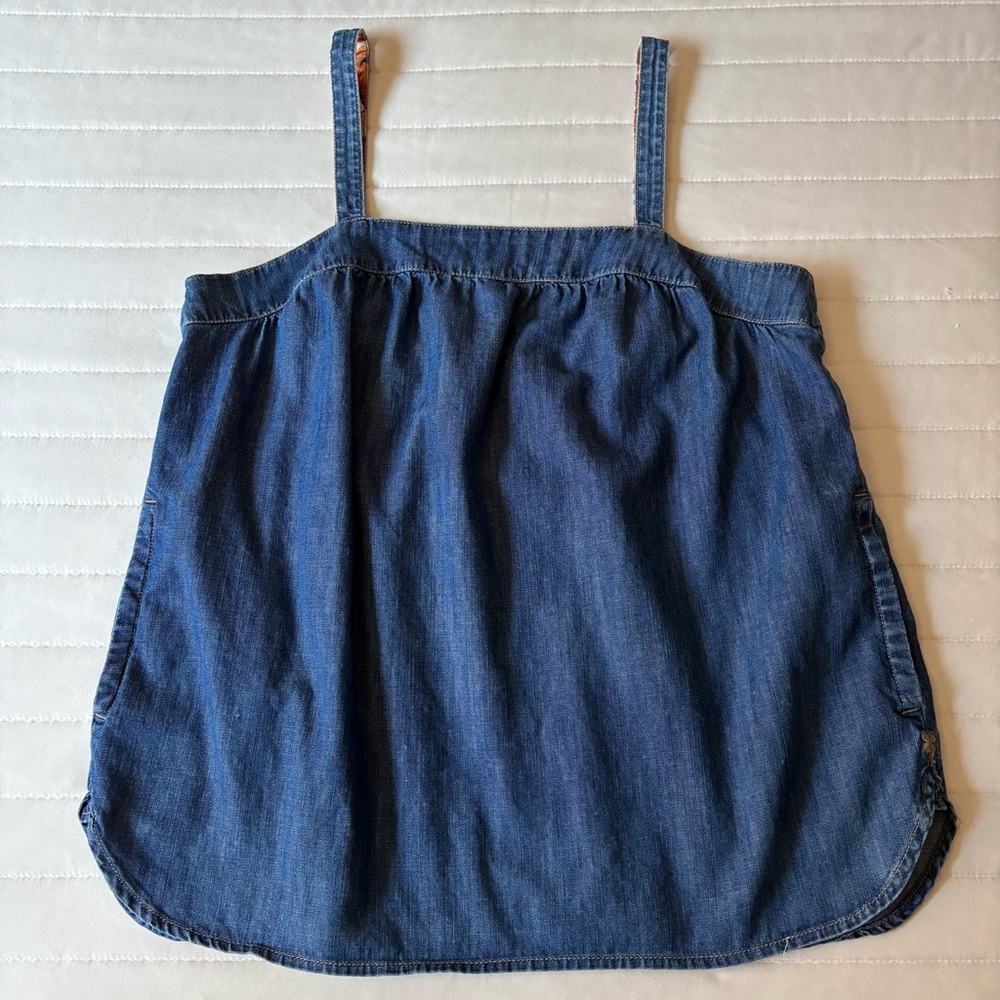 Lucky Brand Love Denim Apron Style Top
